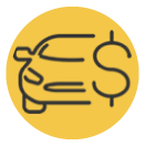 car and money symbol icon